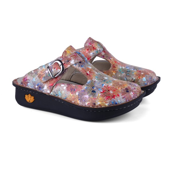 Real Comfort 1960 Sweet Clogs Taba Multi Hakiki Deri Kadın Günlük Terlik