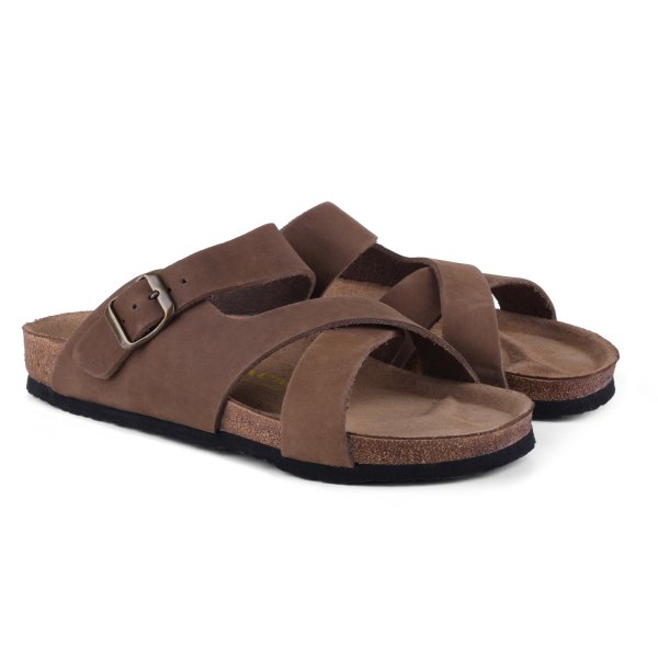 Real Natura 214 Myra Vizon Nubuk Hakiki Deri Erkek Günlük Terlik